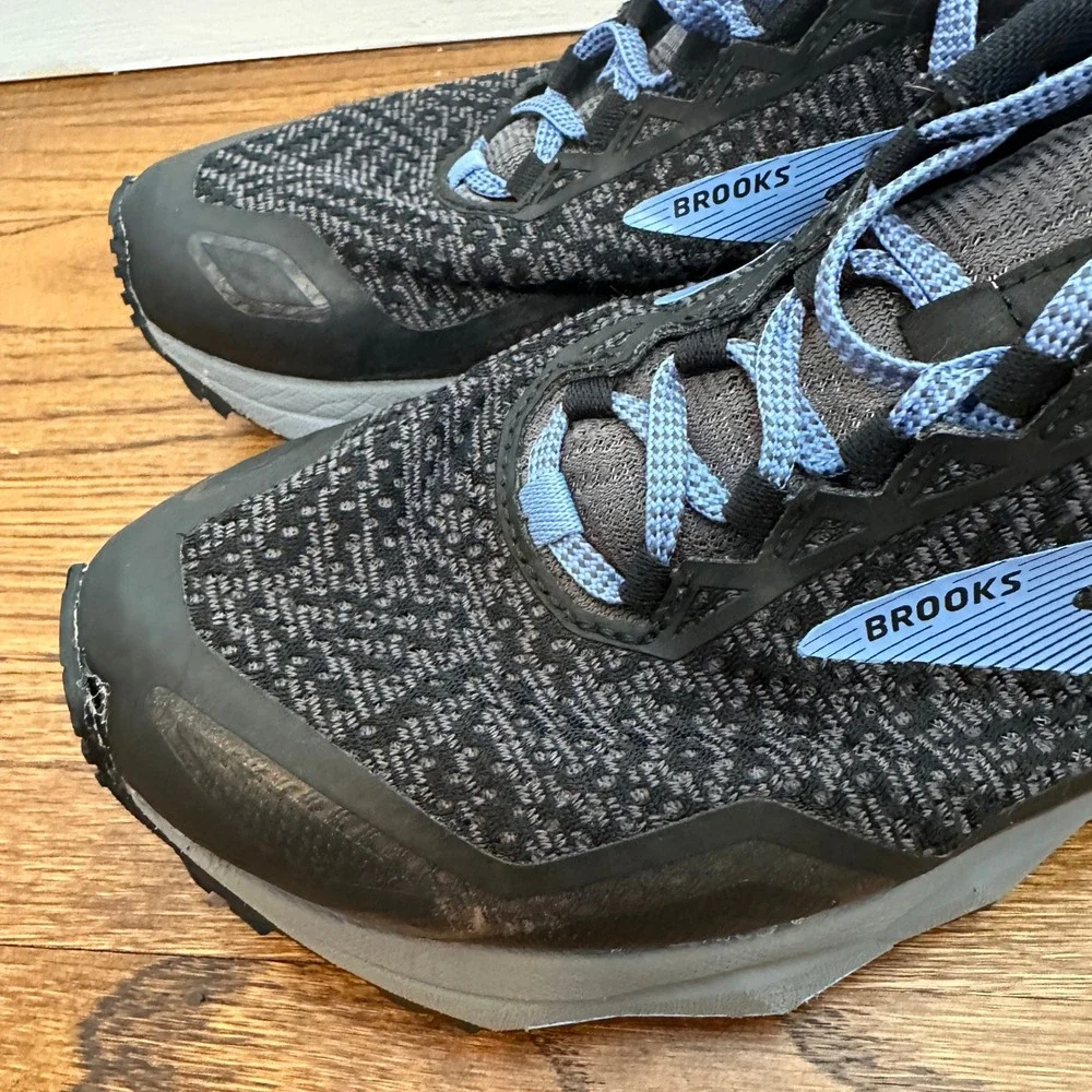 Brooks Divide 4‎ Women's Trail Running Shoes Black Blue Size 8
